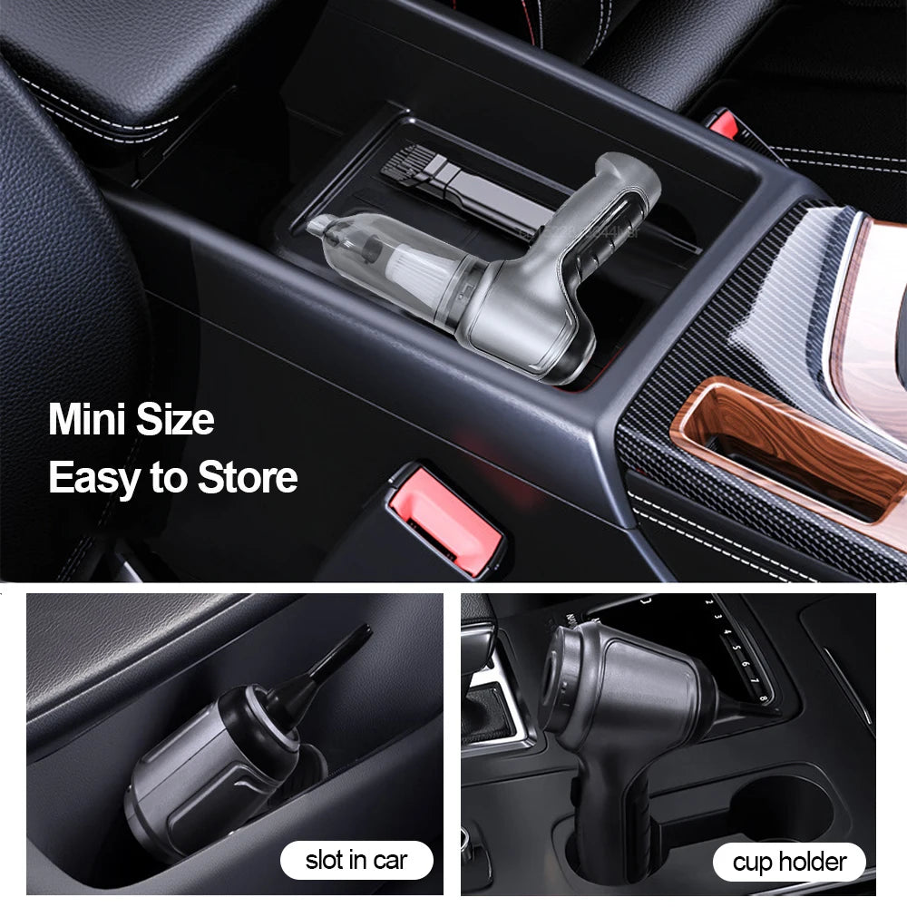 Car Vacuum Cleaner Portable Wireless Vacuum Cleaner 15000PA Strong Suction Handheld Vacuum Cleaner Powerful Blower for Car Home